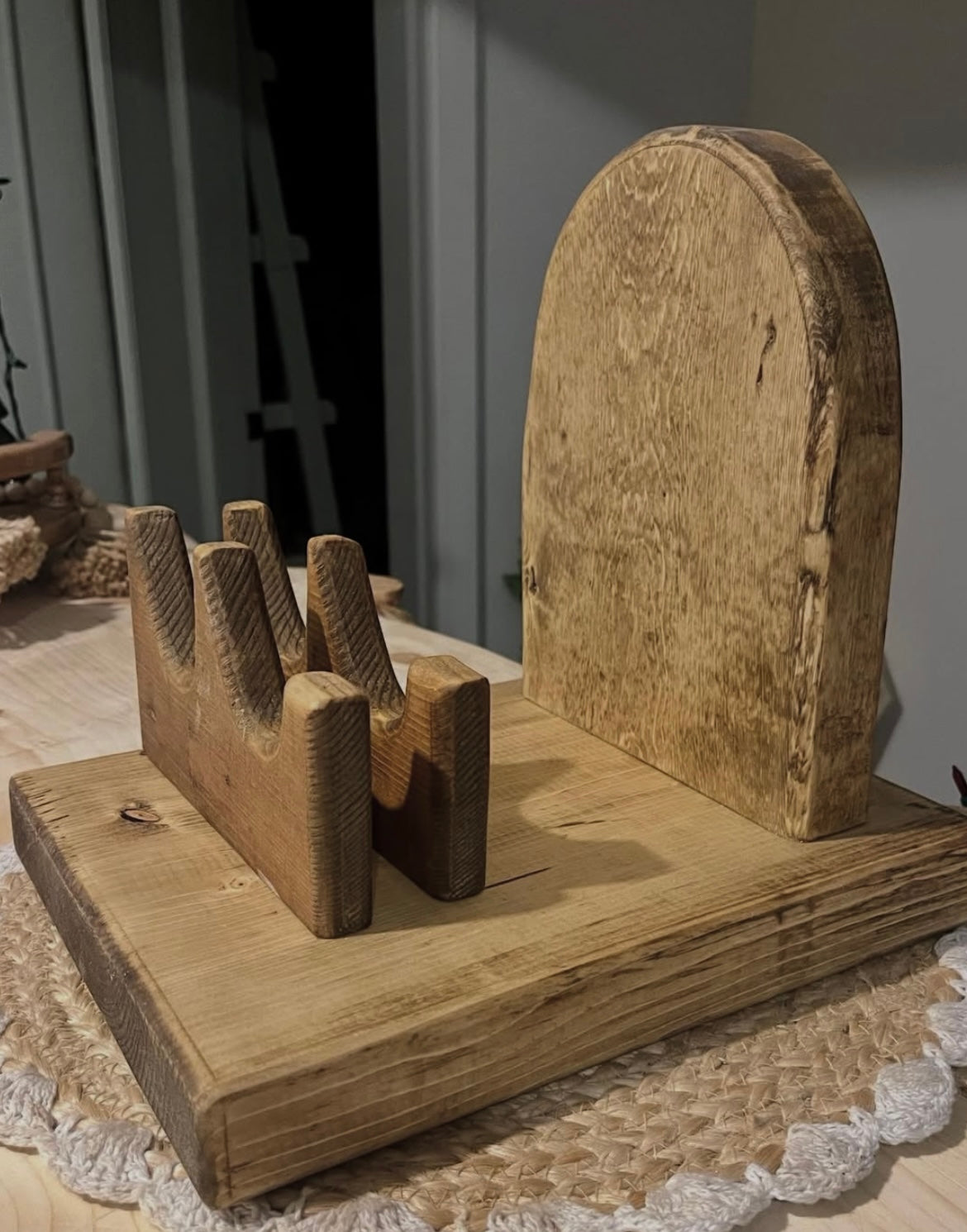 Wooden Headset & Controller Stand